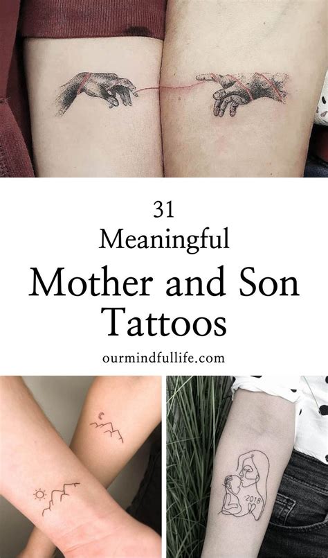 matching mother son tattoo ideas|mother and son minimalist tattoo.